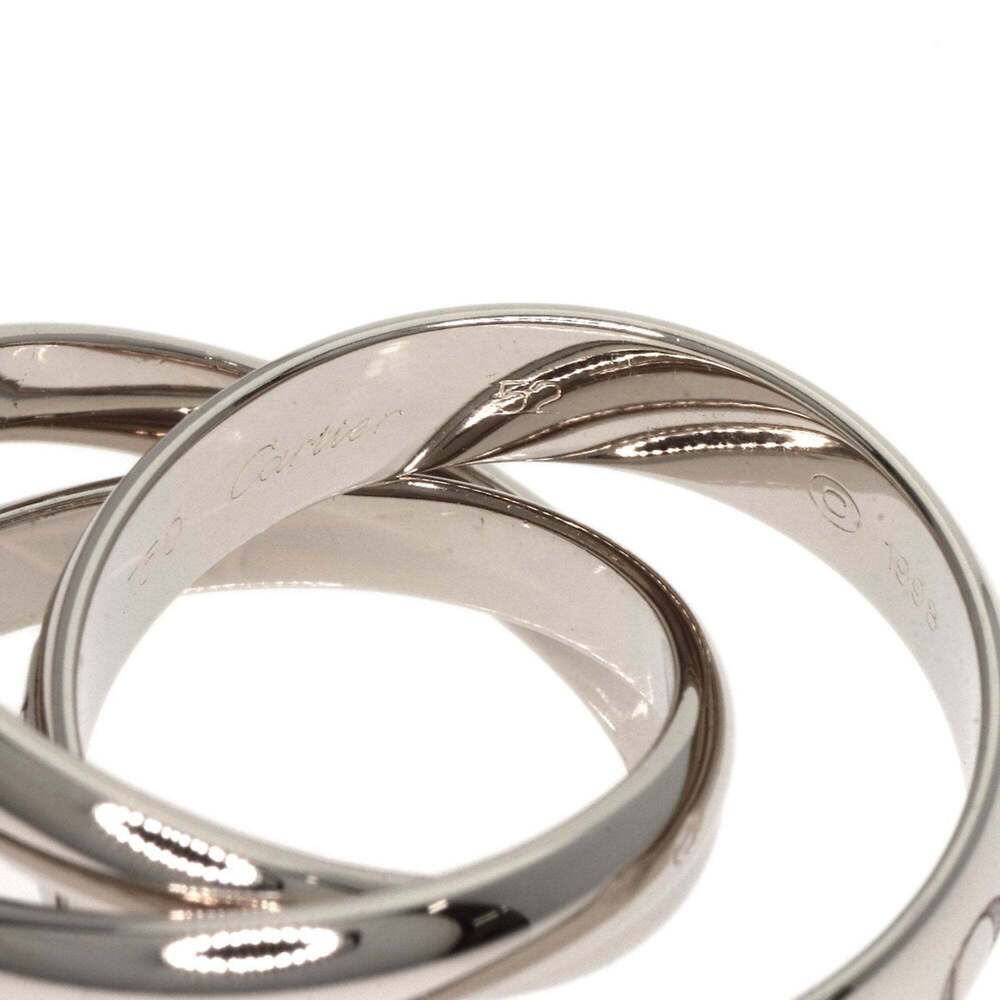 Cartier Authentic 18k Silver Trinity Ring #52 - image 4